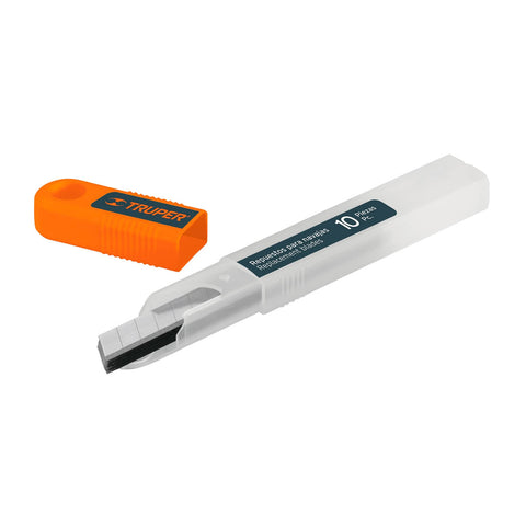 Estuche con 10 cuchillas SK4 de 9 mm para cutter, Truper | REP-CUT-5 | 16962