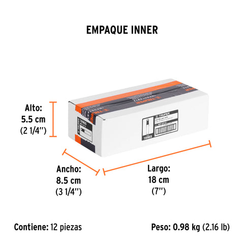 Estuche con 10 cuchillas SK4 de 18 mm para cutter, Truper | REP-CUT-6 | 16965