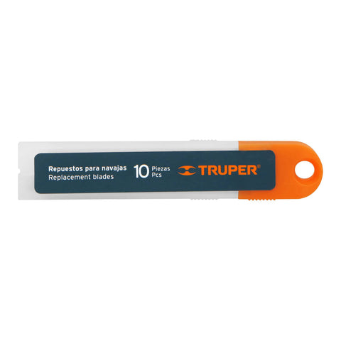 Estuche con 10 cuchillas SK4 de 18 mm para cutter, Truper | REP-CUT-6 | 16965