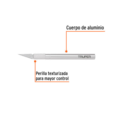 Exacto 6' profesional con 5 cuchillas de acero SK2, TRUPER | EXA-6 | 16969