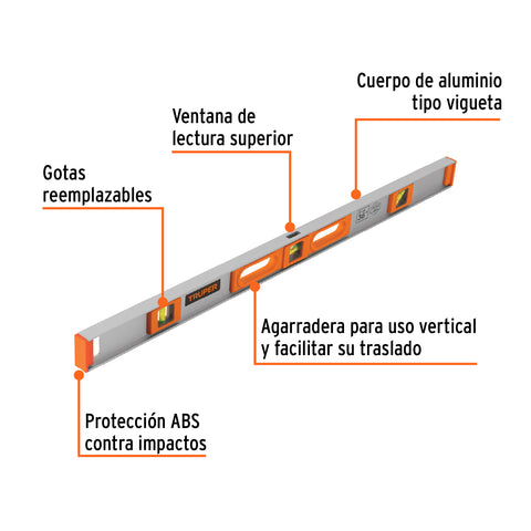 Nivel profesional de 36' con protección de ABS, Truper | NP-36 | 17038