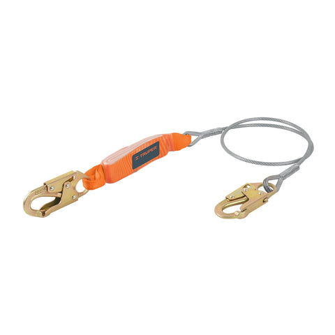 Línea de vida 1.8 m cable de acero, absorbedor impacto, ANSI | CAB-5434-18-A | 17039