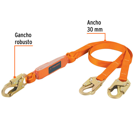 Línea de vida con absorbedor de impacto, doble brazo, ANSI | CAB-5433-18-A | 17041
