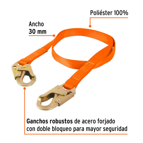 Cable de posicionamiento de 1.8 m cinta de poliester, ANSI | CAB-5488-18-A | 17043