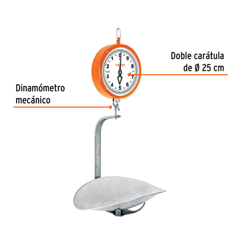 Báscula capacidad 10 kg mecánica colgante, Truper | BAS-10C | 17087