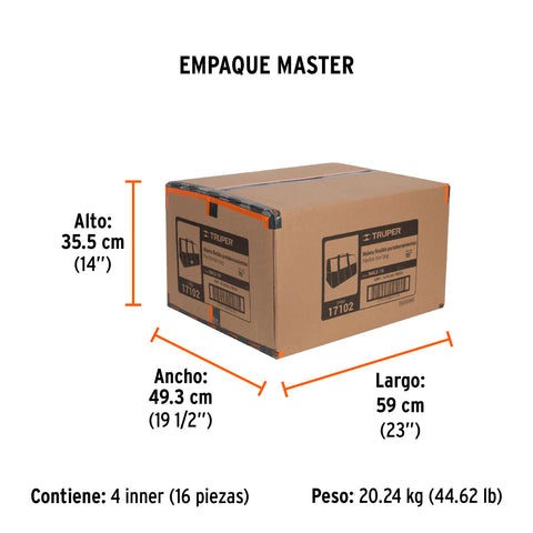 Maleta portaherramientas de 16', Truper | MALE-16 | 17102