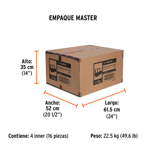 Maleta portaherramientas de 18', Truper | MALE-18 | 17103