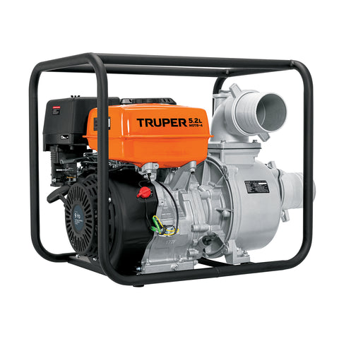 Motobomba autocebante 4'x4', gasolina 9HP, agrícola, TRUPER | MOTB-4 | 17118