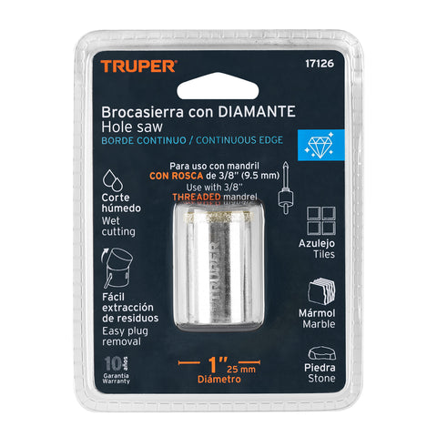Brocasierra diamante 1' borde continuo, Truper | COAZ-1 | 17126