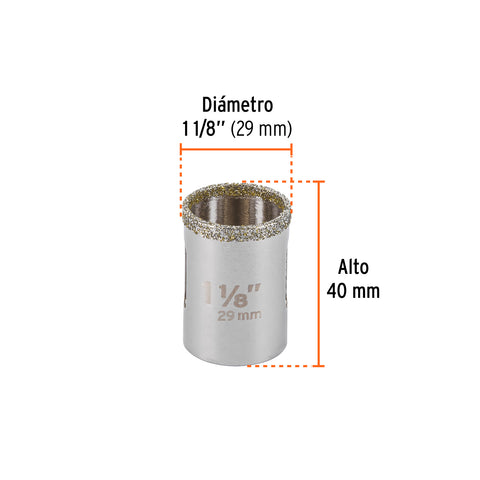 Brocasierra diamante 1-1/8' borde continuo, Truper | COAZ-1-1/8 | 17127