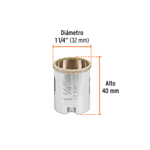 Brocasierra diamante 1-1/4' borde continuo, Truper | COAZ-1-1/4 | 17128