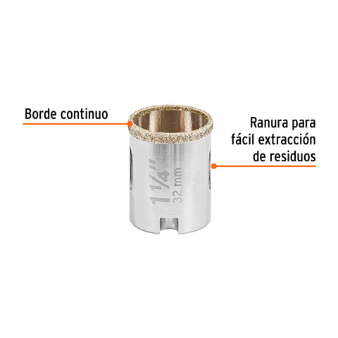 Brocasierra diamante 1-1/4' borde continuo, Truper | COAZ-1-1/4 | 17128