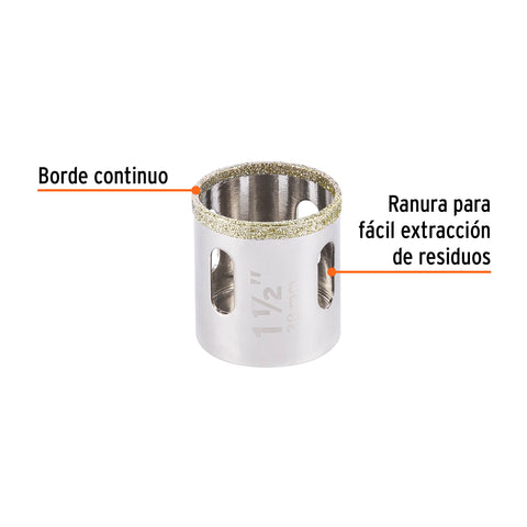 Brocasierra diamante 1-1/2' borde continuo, Truper | COAZ-1-1/2 | 17130