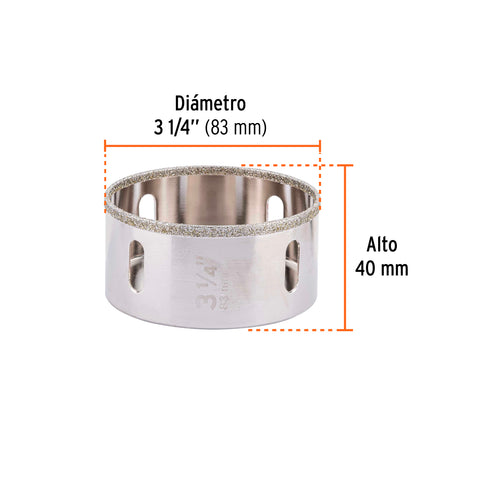 Brocasierra diamante 3-1/4' borde continuo, Truper | COAZ-3-1/4 | 17137