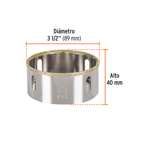 Brocasierra diamante 3-1/2' borde continuo, Truper | COAZ-3-1/2 | 17138