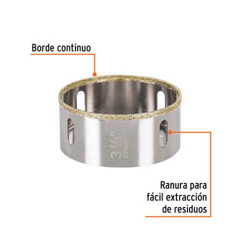 Brocasierra diamante 3-1/2' borde continuo, Truper | COAZ-3-1/2 | 17138