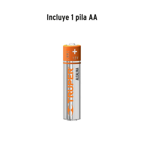 Linterna de aluminio 1 LED de 40 lm con 1 pila AA, Truper | LINA-1AA | 17256