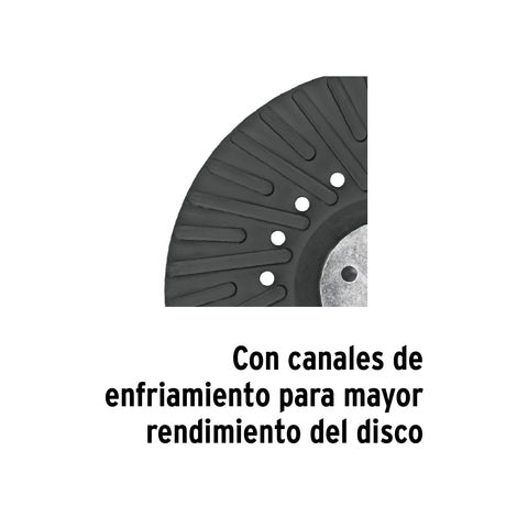 Respaldo para discos de lija 7', eje 5/8, TRUPER | RES-DILI-7P | 17274
