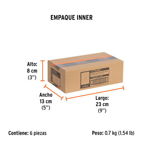 Respaldo para discos de lija 4-1/2', eje M14, TRUPER | RES-DILI-4-1/2M | 17275