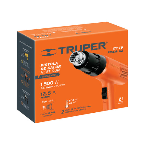 Pistola de calor 1500W, TRUPER PRO | PISCA-A2 | 17279