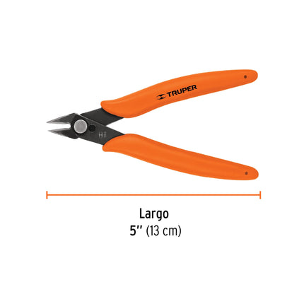 Pinza 5' de corte para electrónica, Truper | T275-5 | 17314