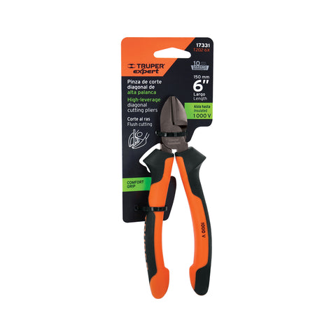 Pinza corte diagonal 6' alta palanca, Comfort Grip, Expert | T202-6X | 17331