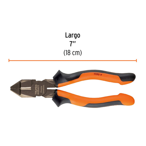 Pinza electricista 7' uso rudo, alta palanca, Comfort Grip | T200-7X | 17338