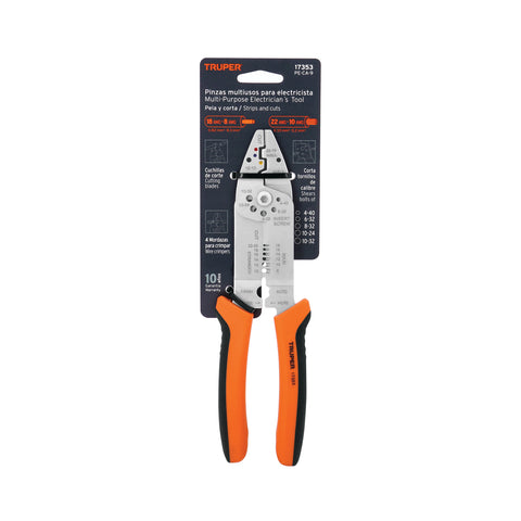 Pinza 9' pela cables, 26 a 10 AWG, TRUPER | PE-CA-9 | 17353