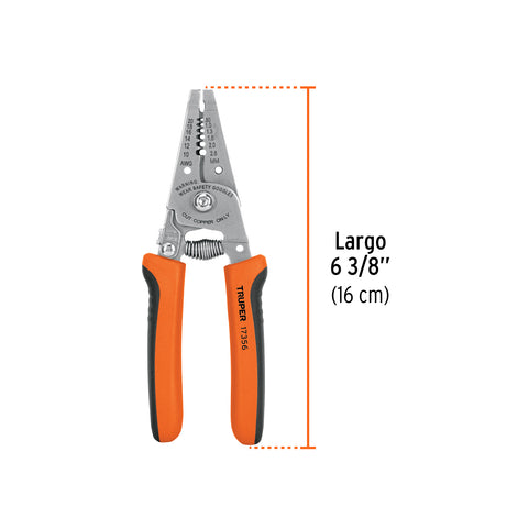 Pinza 6' pela cables, 26 a 16 AWG, TRUPER | PE-CA-6 | 17356