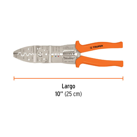 Pinza 10' pela cables, 20 a 10 AWG,TRUPER | PE-CA-10 | 17358