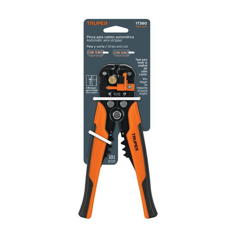 Pinza 8' pela cables automática, 22 a 10 AWG, TRUPER | PEC-AUT | 17360