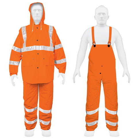 Conjunto impermeable doble capa naranja con reflejante, XG | TRA-NAR-XL | 17410