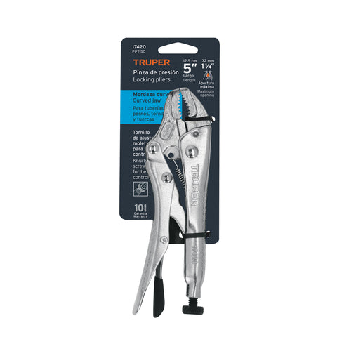 Pinza de presión 5' mordaza curva, Truper | PPT-5C | 17420