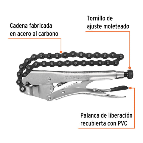 Pinza de presión 8' de cadena, Truper | PPT-CAD | 17438