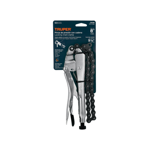 Pinza de presión 8' de cadena, Truper | PPT-CAD | 17438