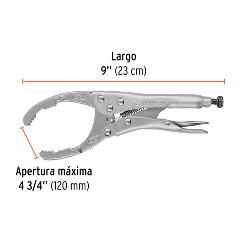 Pinza de presión 9' para filtros de aceite, Truper | PPF-500 | 17446