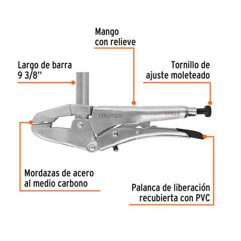 Pinzas de presión 8' tipo sargento, Truper | PPT-S8 | 17469
