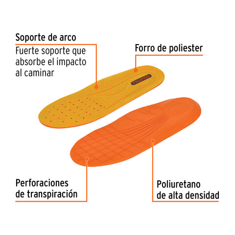 Bolsa con par de plantillas de poliuretano p/zapato talla 27 | PLZ-27 | 17542