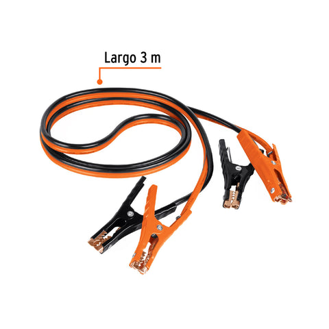Cables pasa corriente 3 m, 225 A, 8 AWG, con funda, Truper | CAP-3008T | 17543