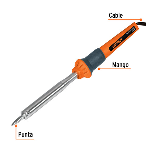 Cautín 60 W tipo lápiz para trabajo pesado, Truper | CAU-60 | 17547