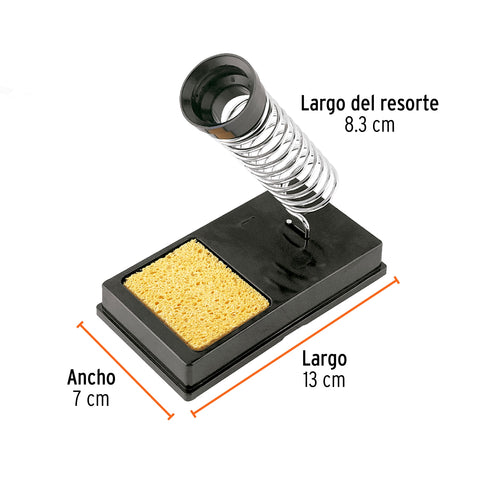 Base para cautín tipo lápiz con limpiador de esponja, Truper | BASE-CAU | 17556