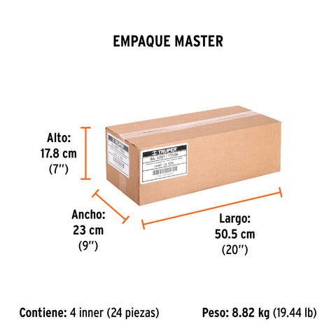 Sellador transparente 100% silicón de 280 ml, Truper | SIL-100T | 17559