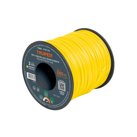 Hilo redondo, para desbrozadora, 3mm x 280m, carrete, TRUPER | HTR5-130 | 17650