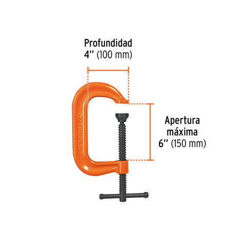 Prensa 6' forjada en acero, uso industrial, Truper | PTF-6 | 17656