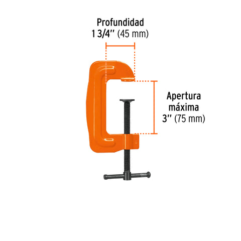 Prensa 3' troquelada de acero, Truper | PTR-3 | 17668