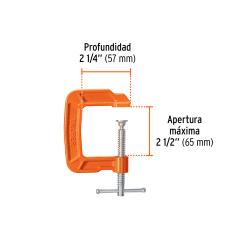 Prensa profunda 2-1/2' de hierro dúctil para carpintería | PNT-2G | 17691