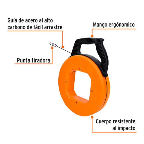 Guía de acero de 15 m para cable, Truper | GUIA-15 | 17751