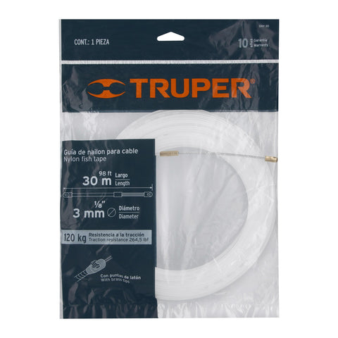 Guía de nylon de 30 m para cable, Truper | GNY-30 | 17758