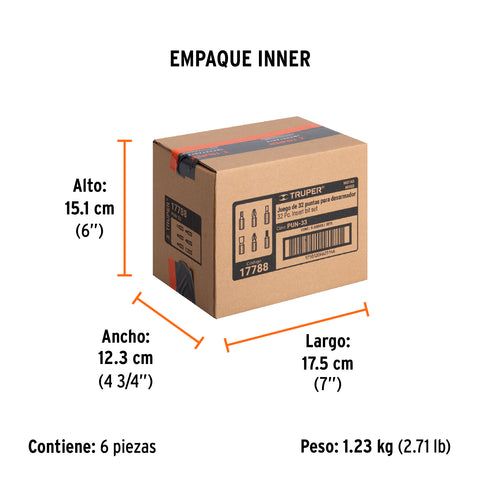 Juego de puntas mixtas 1', 33 piezas en organizador plástico | PUN-33 | 17788