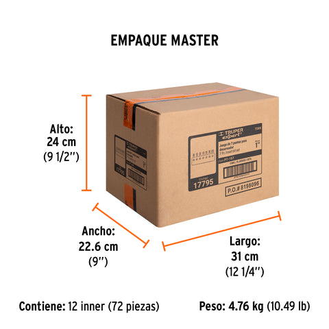 Juego de 7 puntas torx combinadas largo 1', Truper Expert | P7-15T | 17795